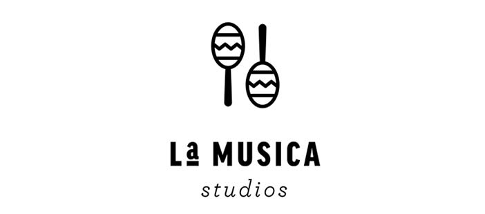 Diseño de logos con estilo flat: La Musica Studios