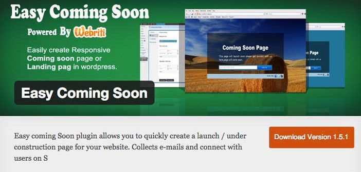 Plugin Wordpress para crear anuncios de páginas próximas a lanzarse: Easy Coming Soon