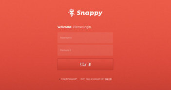 Ejemplos de formularios web de acceso: Snappy Login