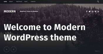 Temas Wordpress gratuitos que siguen las tendencias de diseño actuales: Modern