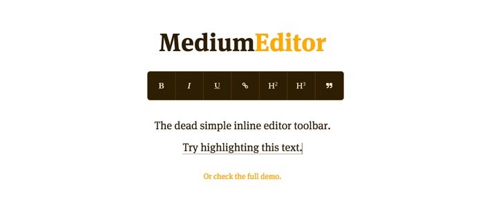 Herramientas para incluir editor WYSIWYG en tu sitio: Medium Editor