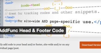 Plugins Wordpress gratuitos para optimizar footer: AddFunc Head & Footer Code