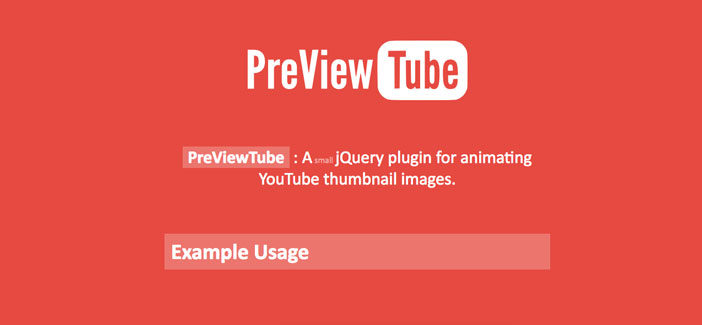 Plugins jQuery gratuitos para integrar Youtube en tu sitio web: PreviewTube