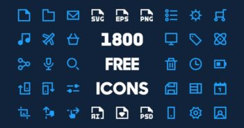 Grandes paquetes de iconos gratuitos esenciales para cualquier diseñador: 1800 Free Minimal Icon Pack